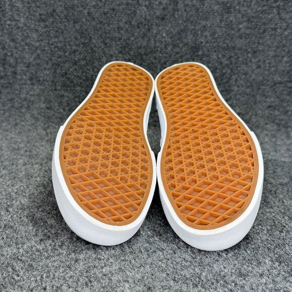 Vans Slip On Shoes Women's Size 7.5 White Canvas Athletic Retro Skate Sneakers - Picture 10 of 11